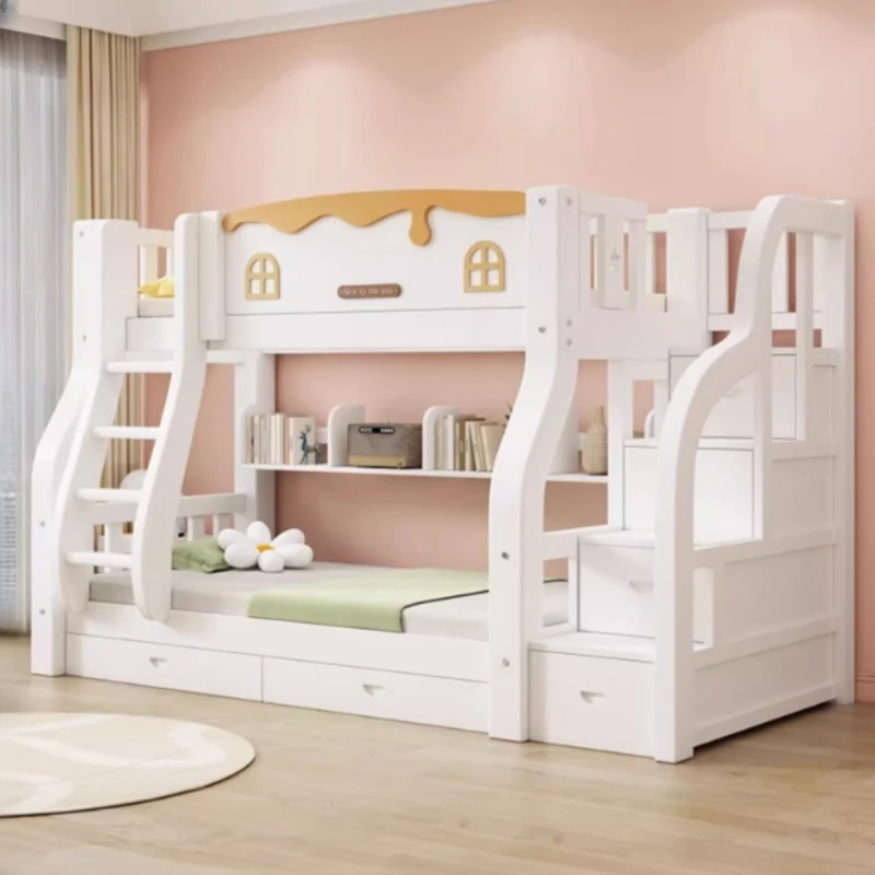 

Storage Frame Bunk Beds Drawers Nordic Unique Luxury Children Bunk Beds Support Modern Bedroom Cama Infantil Infantil Furniture