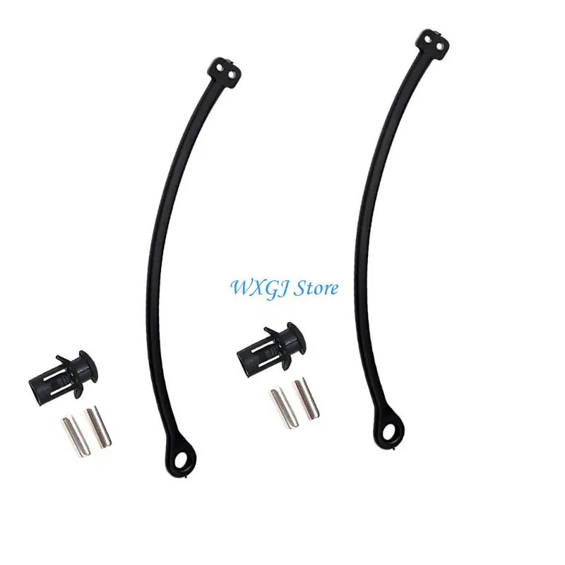 37JE Cap Cord Replacement Part Set, 2 Piece Black Plastic Door Tether for Replacing Worn Cap Parts for Vehicle Care