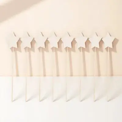 8 قطعة لعبة رسم عصا الجنية DIY الصولجانات الخشبية للأطفال اليد اللوحة الحرفية مجموعة الأميرة زي الدعائم التعليمية هدية عيد الميلاد