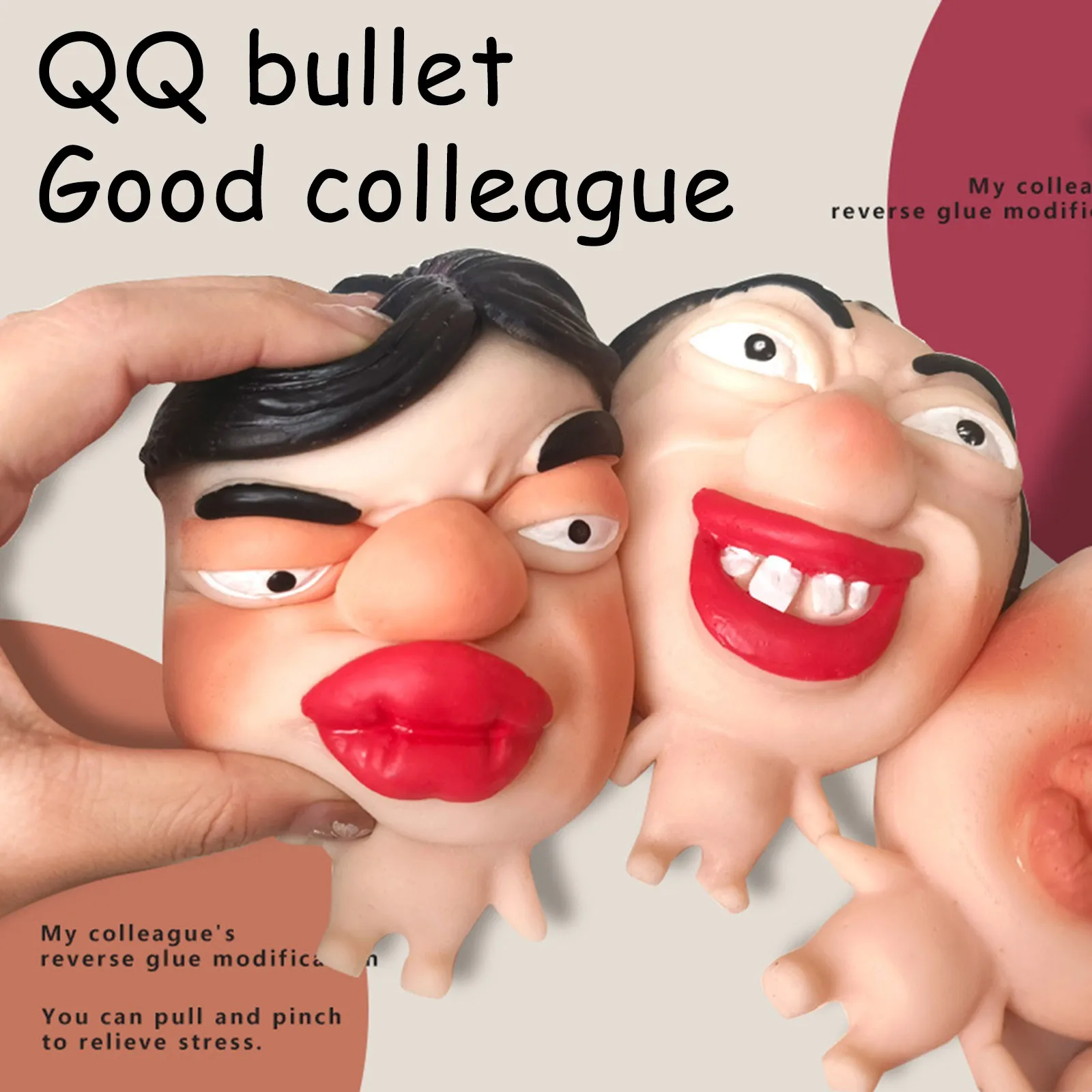 Slow Rebound Toys For Stress Relief And Release Ugly Facial Expression Character Stress Relieving Tool Squeezing Toy Colleague