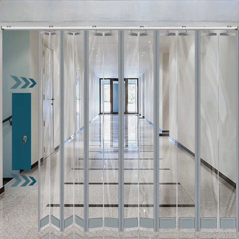 

Складная прозрачная дверная занавеска из ПВХ для перегородки кондиционера, цветение холодного воздуха, коммерческое использование, домашний декор, дорожное окно