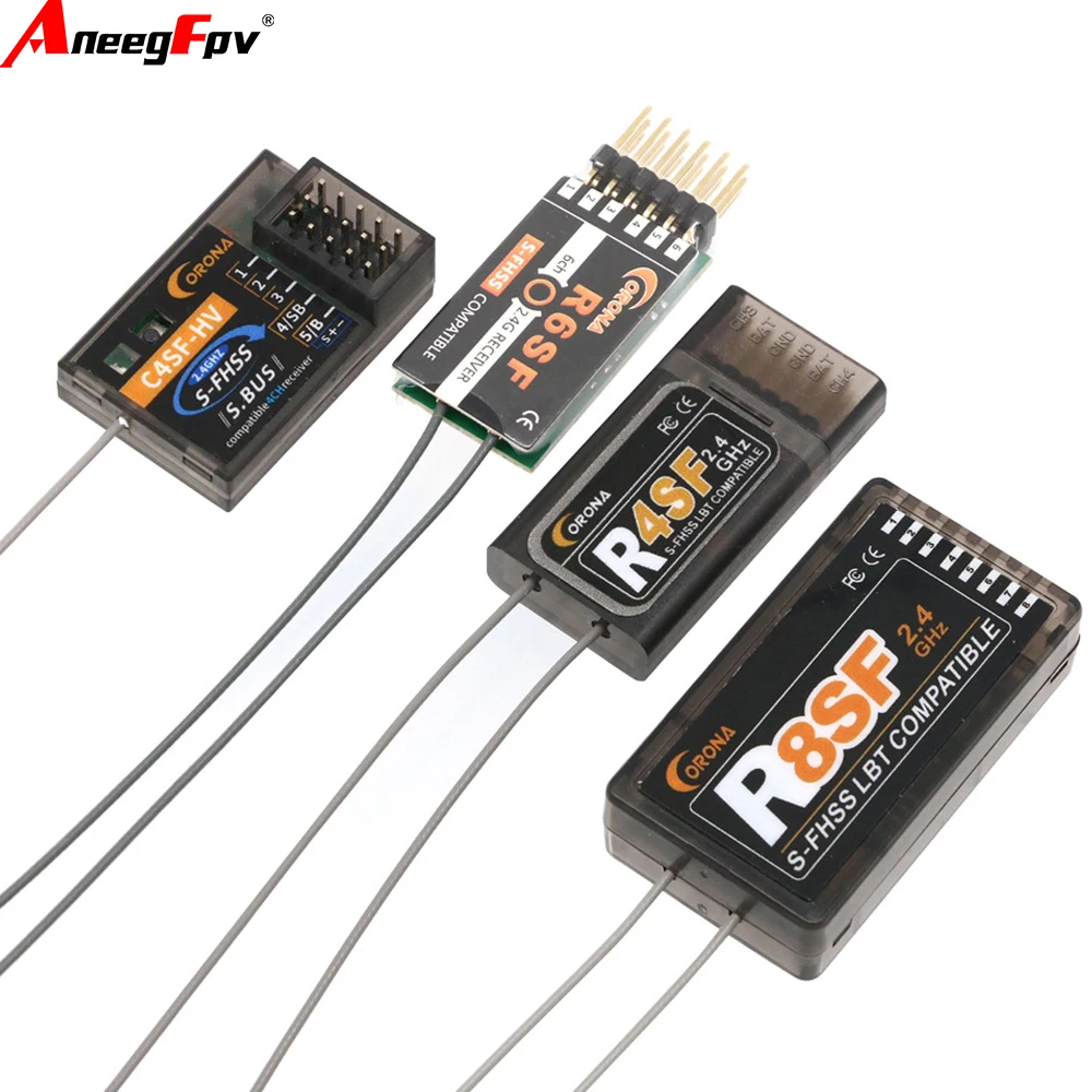 

Corona R8SF C4SF R4SF R6SF 2.4G 4CH/6CH/8CH SFHSS Receiver Compatible with FUTABA S-FHSS T10J 14SG 16SZ 18SZ Transmitter
