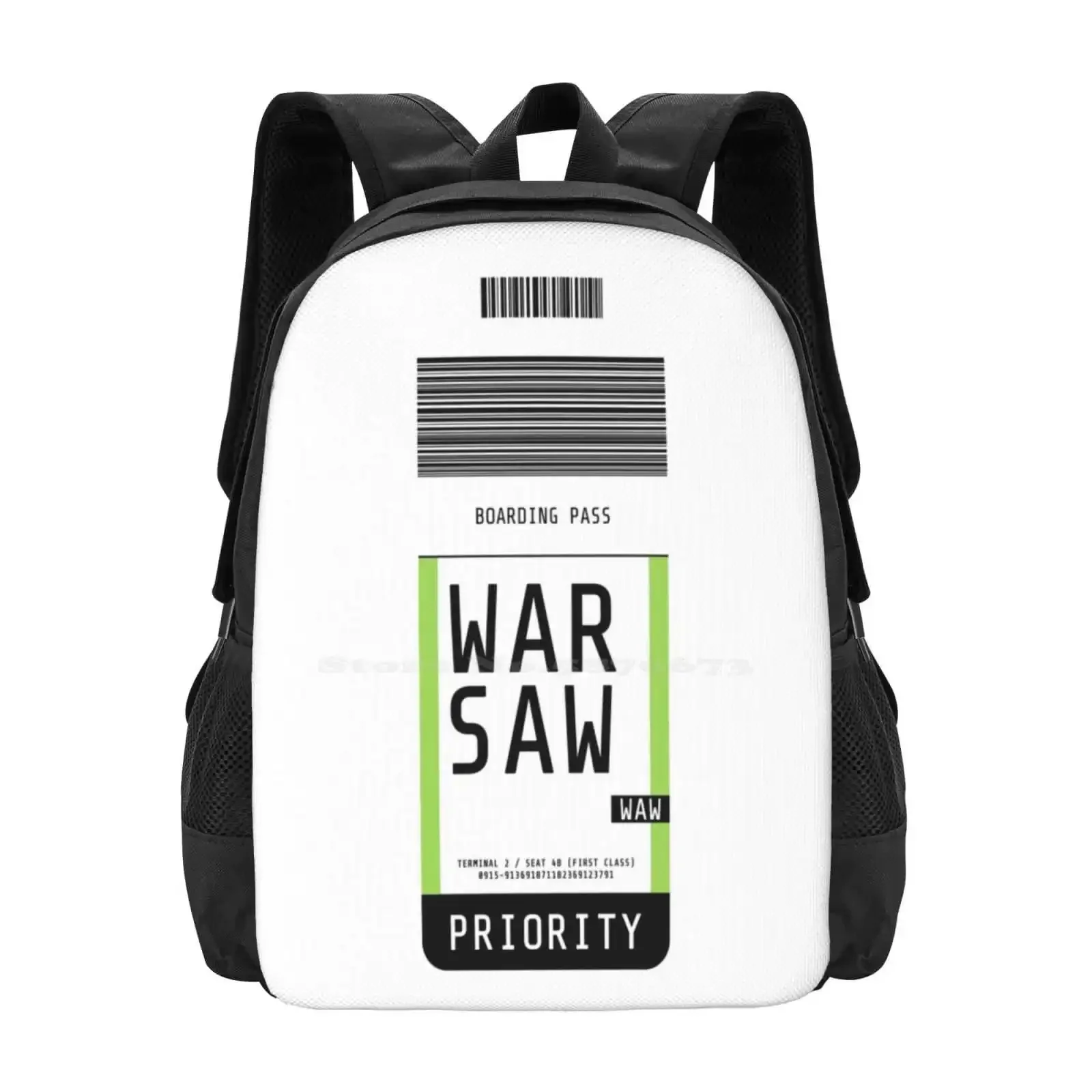 

Warsaw Boarding Pass Waw Hot Sale Schoolbag Backpack Fashion Bags Warsaw Boarding Pass Waw Boarding Pass Warsaw Flight Ticket