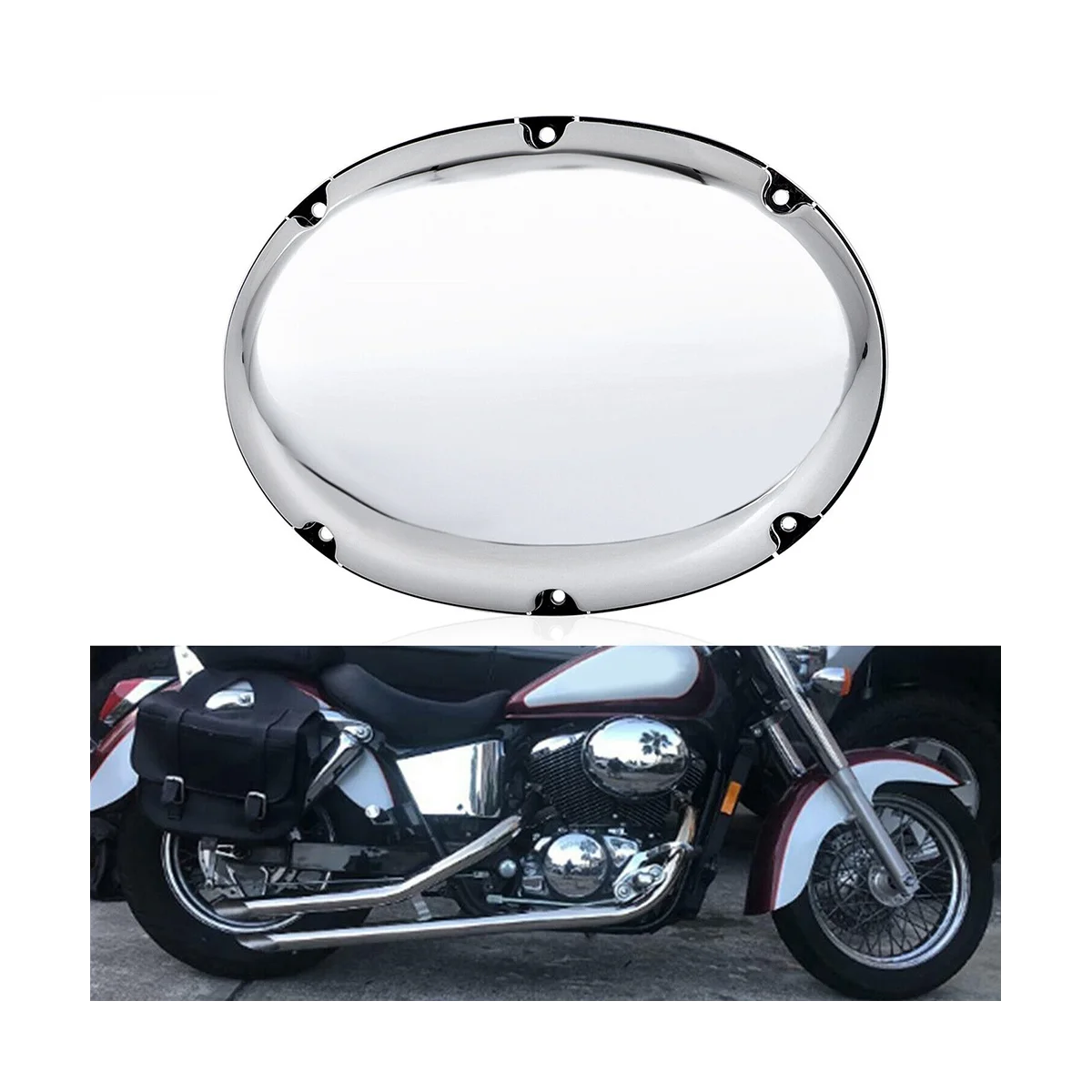 

Chrome Air Intake Cleaner Filter Cover for Honda Shadow ACE VT400 / VT750