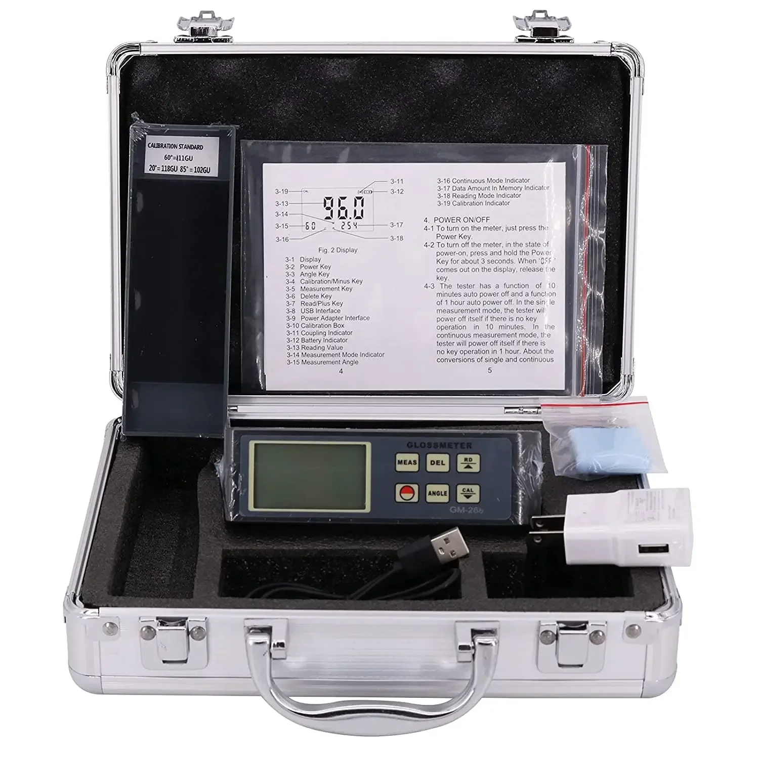 New GM-268 Gloss Meter 20 60 85 Angle Glossmeter GM268 Gloss Meter Tester 0.1~200 GU Range