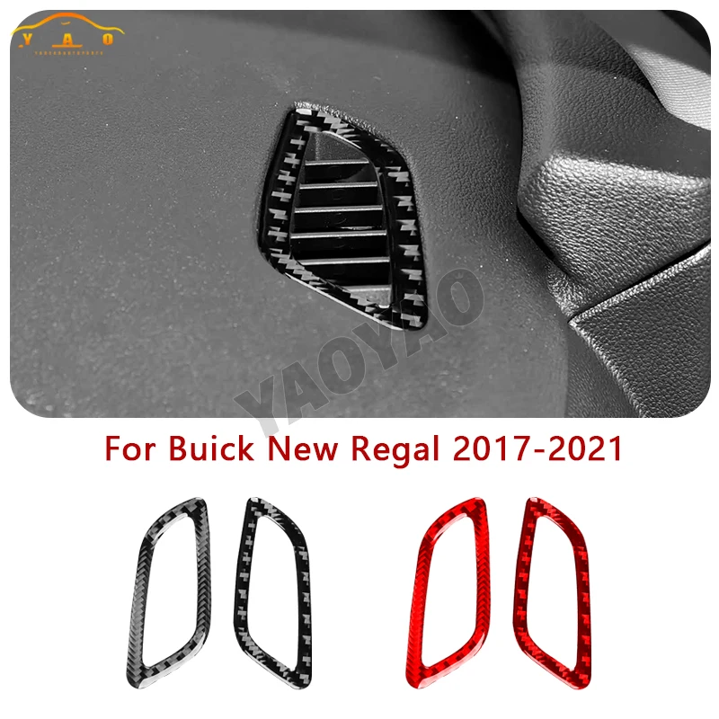 

Real Carbon Fiber Stickers For Buick Regal 2017-2021 Instrument Defrost Air Outlet Panel Car Accessories Interior Decorative
