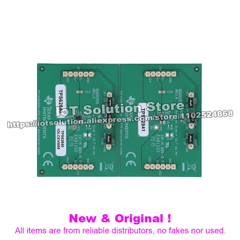 TPS62840-1DLCEVM55 60-nA IQ, QFN package, high-efficiency 750-mA step-down converters evaluation module (2 circuits)