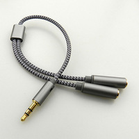 3.5mm Audio Splitter Y Jack 1 Male to 2 Female M/F 3.5mm Stereo Earphone Connector Adapter Earphone Accessories