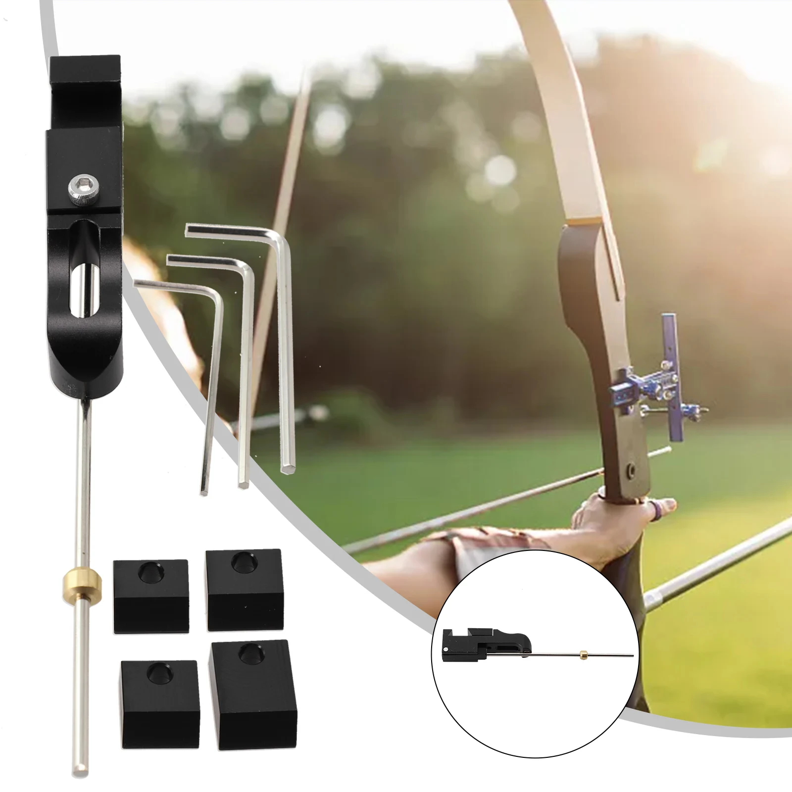 Recurve Bow Signal Piece Adjustable Magnetically Responsive Clicker Designed to Enhance Performance Effortlessly