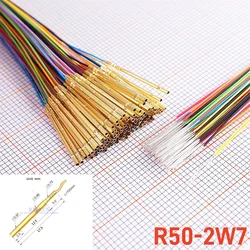 100Pcs/Lot Socket R50-2W7 Length 17.5mm Spring Test Probes Receptacle Bare PCB Pogo Pin Pre-wired wires