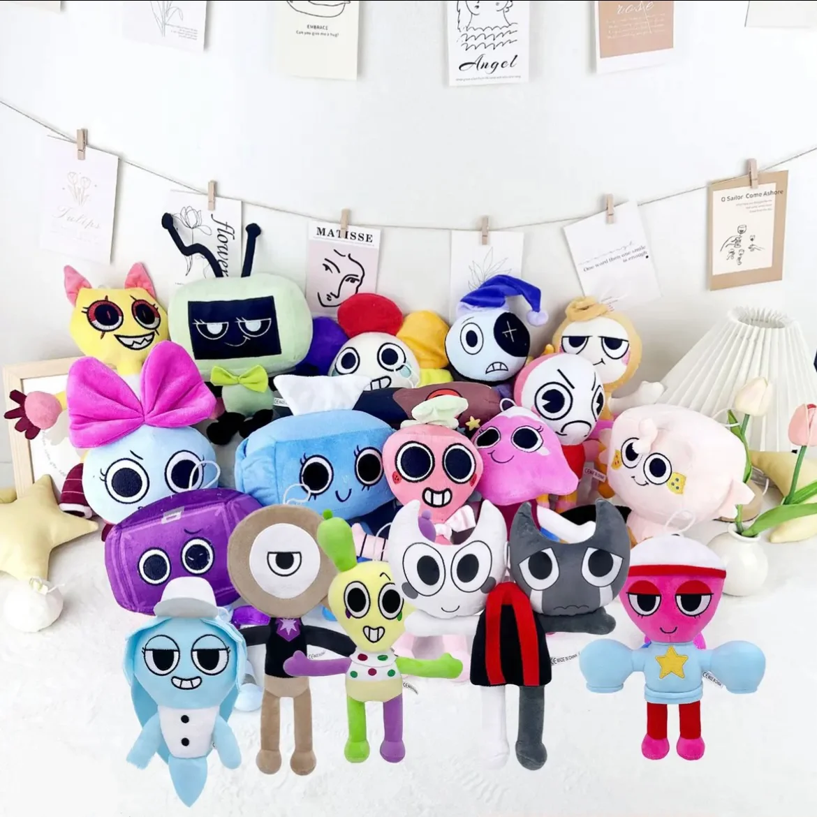 

30cm Dandy's World Plush Cute Dandy World Scrap Stuffed Horror Game Goob Pebble Plushie Soft Pillow Doll Kawaii Room Decor Toy