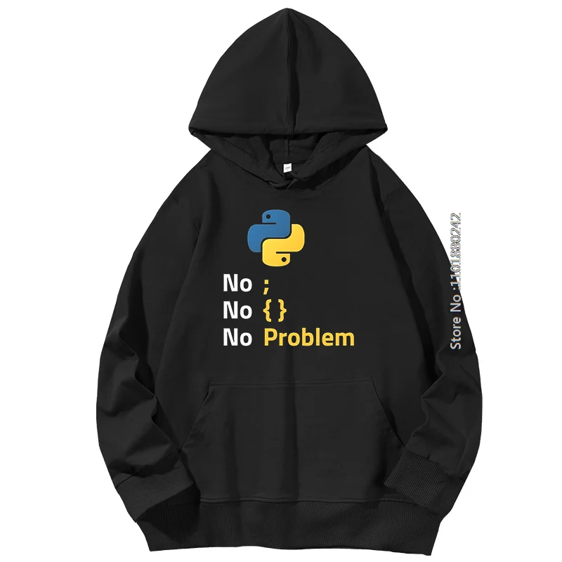 Computer Programming Language Python Hooded Shirt Design For Code Programmer Spring Autumn Pullovers Hoodie Male Clothes