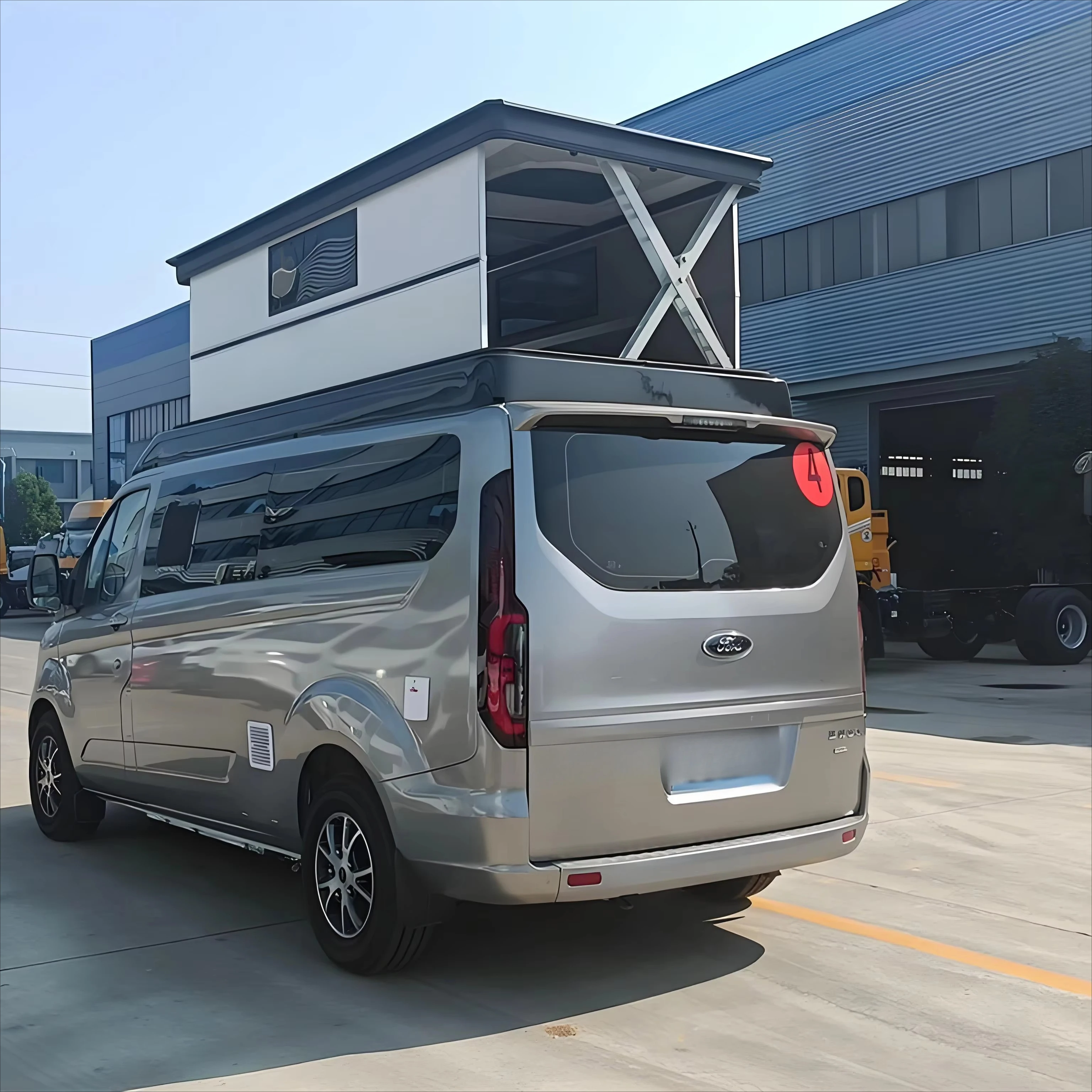Electric remote control roof tent RV electric lift folding room