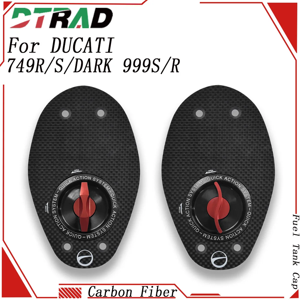 Motorcycle Quick Release Fuel Tank Filler Cap For DUCATI 749R/S/DARK 999S/R 2004-2006 Carbon Fiber Keyless Gas Oil Petrol Cover