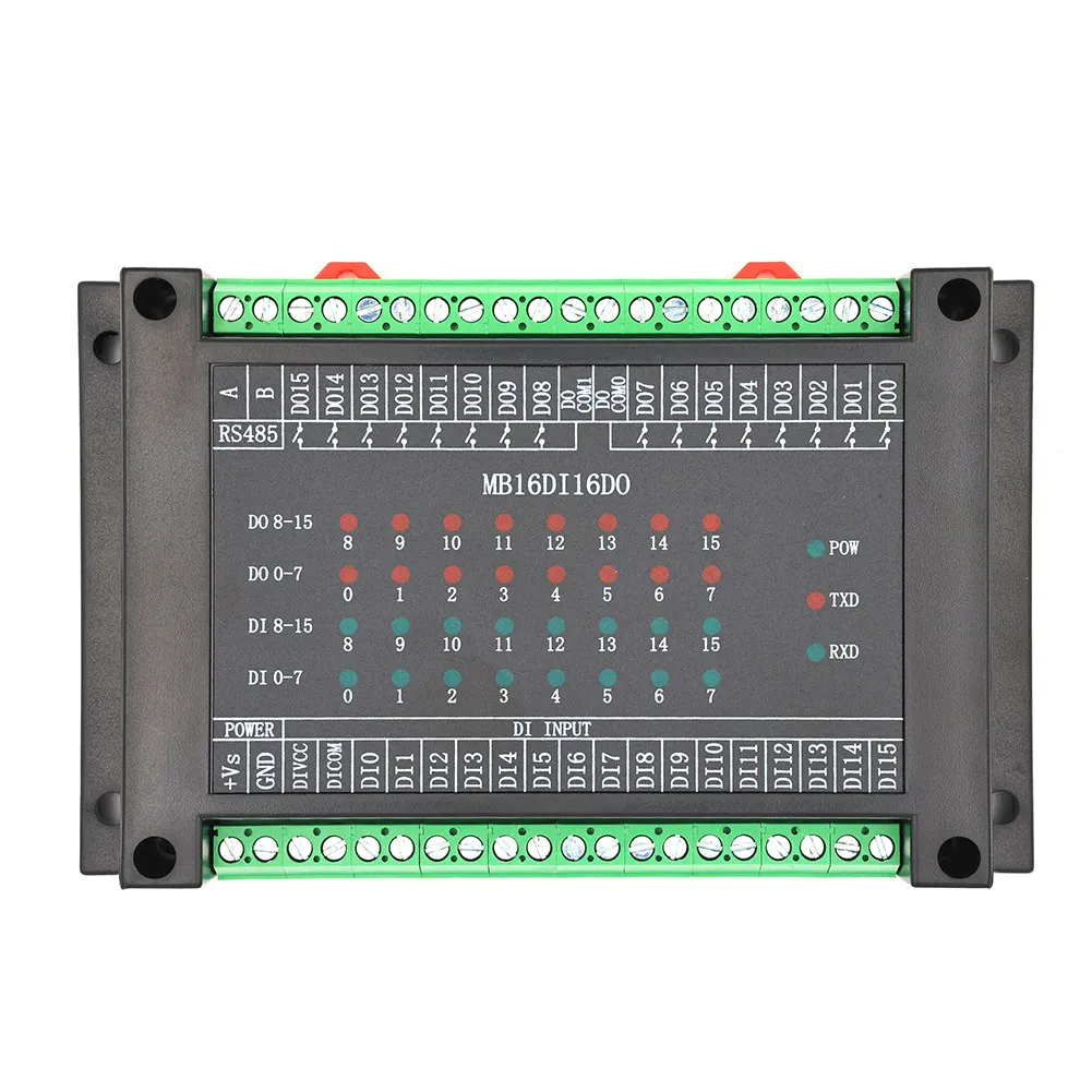 RS485 MODBUS-RTU communication switch input and output 16-way input and 16-way relay output module