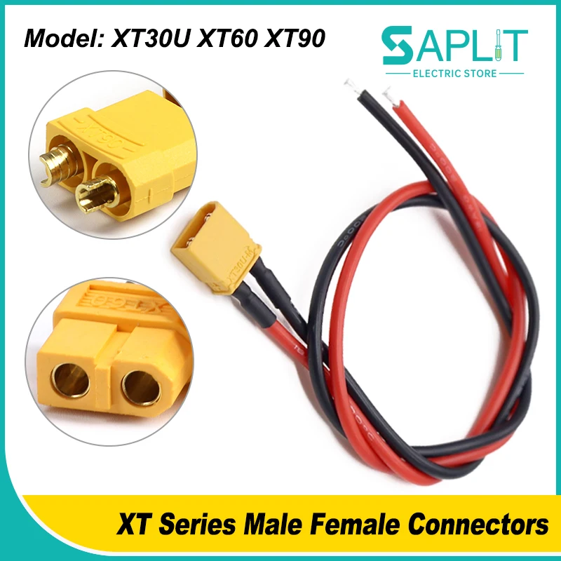 

XT Series XT30U XT60 XT90 Connectors Plug Bullet Welding Terminal Suit for RC Lithium Polymer Battery Model Aircraft Accessories