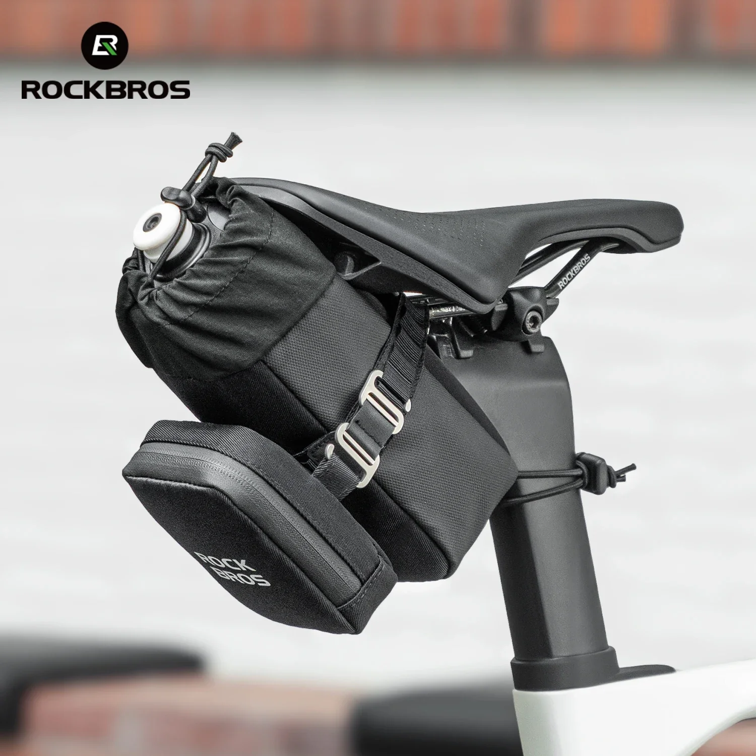 

ROCKBROS Велосипедная седельная сумка Легкая маленькая сумка для бутылки с водой 2-в-1 Многофункциональная сумка для шоссейного велосипеда MTB