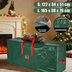 Large Christmas Tree Bag Storage Tub High xmas Tree Decoration Wreath Storage Box Handles Waterproof And Durable Home Organizer