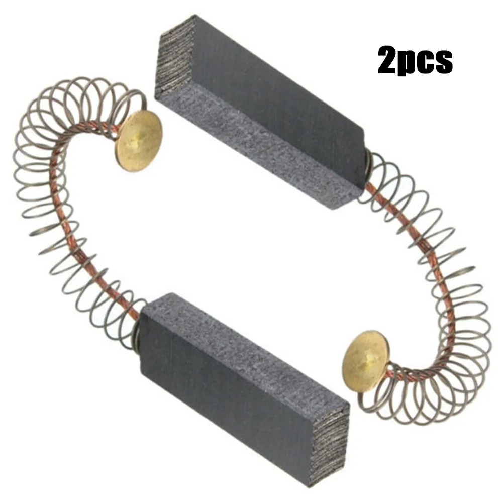 

2pcs Carbon Brushes Graphite Ash Practical Silver Gray Washing Motor Assembly Electric Indoor Outdoor Brand New