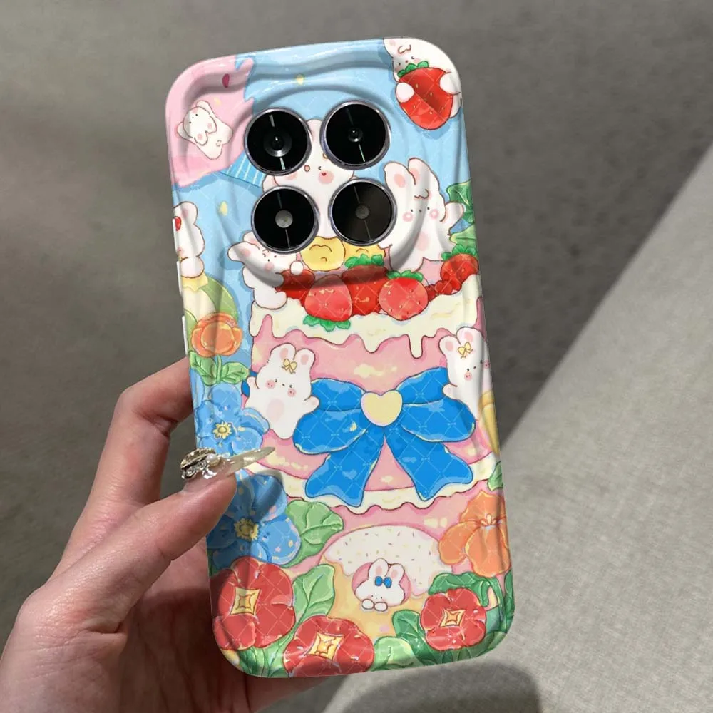 

Rabbit Cartoon Cute Art Phone Case For Xiaomi Mi Poco X7 X6 X5 X4 F6 F5 F4 M6 M4 C75 C65 X3GT Pro 4G 5G Wave Oil White Soft