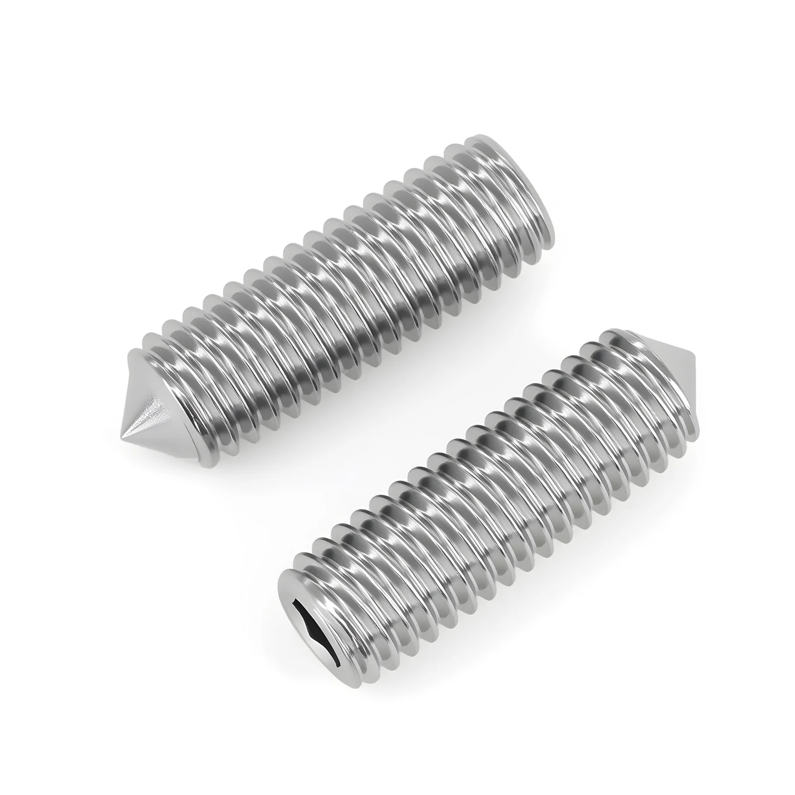 DIN914 Hexagon Socket Set Screws Truncated Cone Point Grub Screws 304 Stainless Steel A2-70 Hex Allen Head M2M2.5M3M4M5M6M8M10