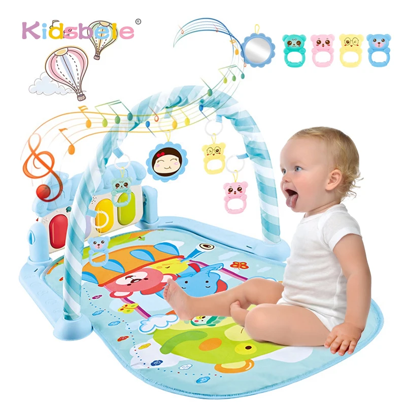 3 in 1 Play Mat Activity Gym per Baby Kick & Play Piano Gym Baby Crawling Play Mat con giocattoli appesi