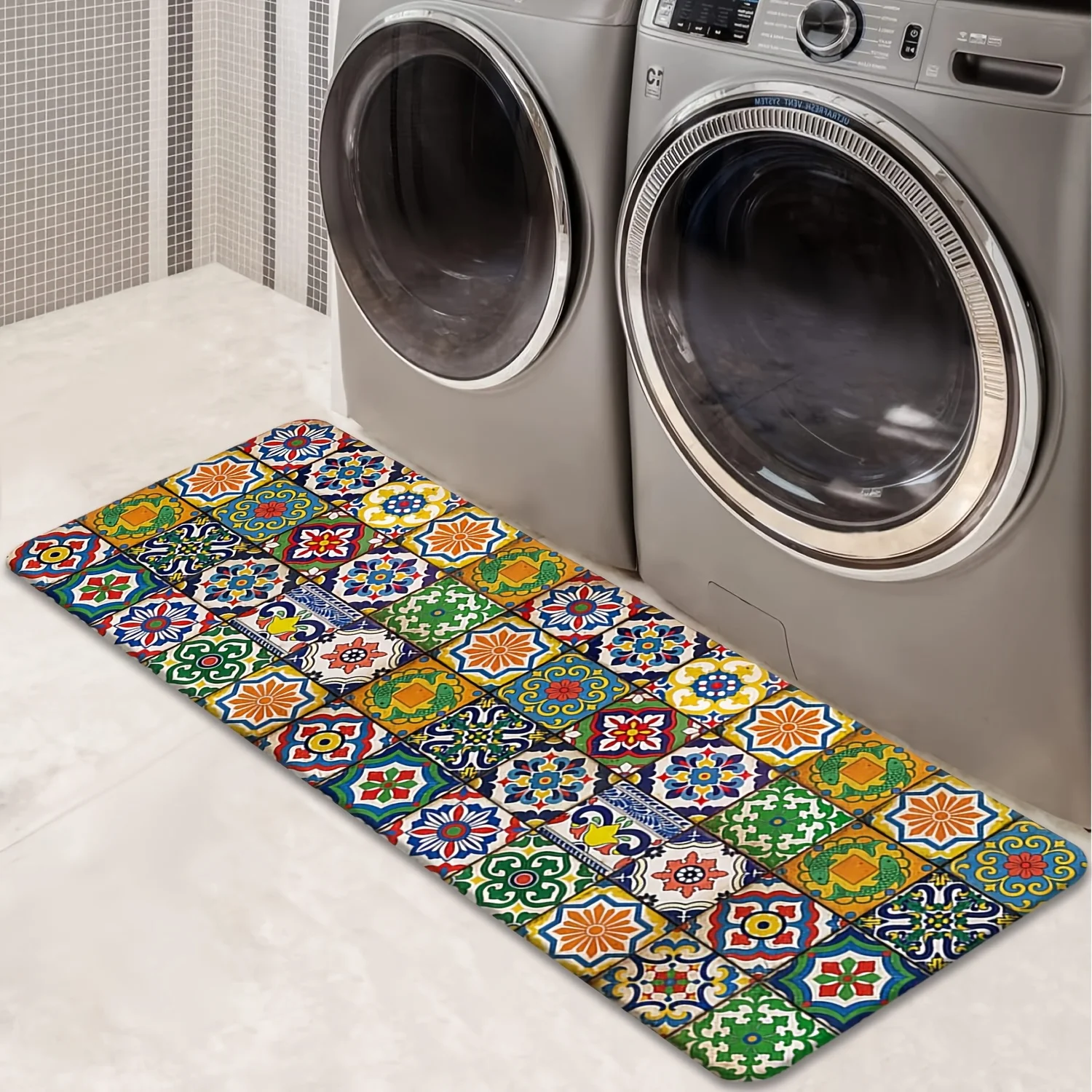 Modern Geometric Argyle Kitchen Rug Moroccan Diamond Runner Mat Vintage Luxury Hallway Bedside Laundry Floor Carpet Decor