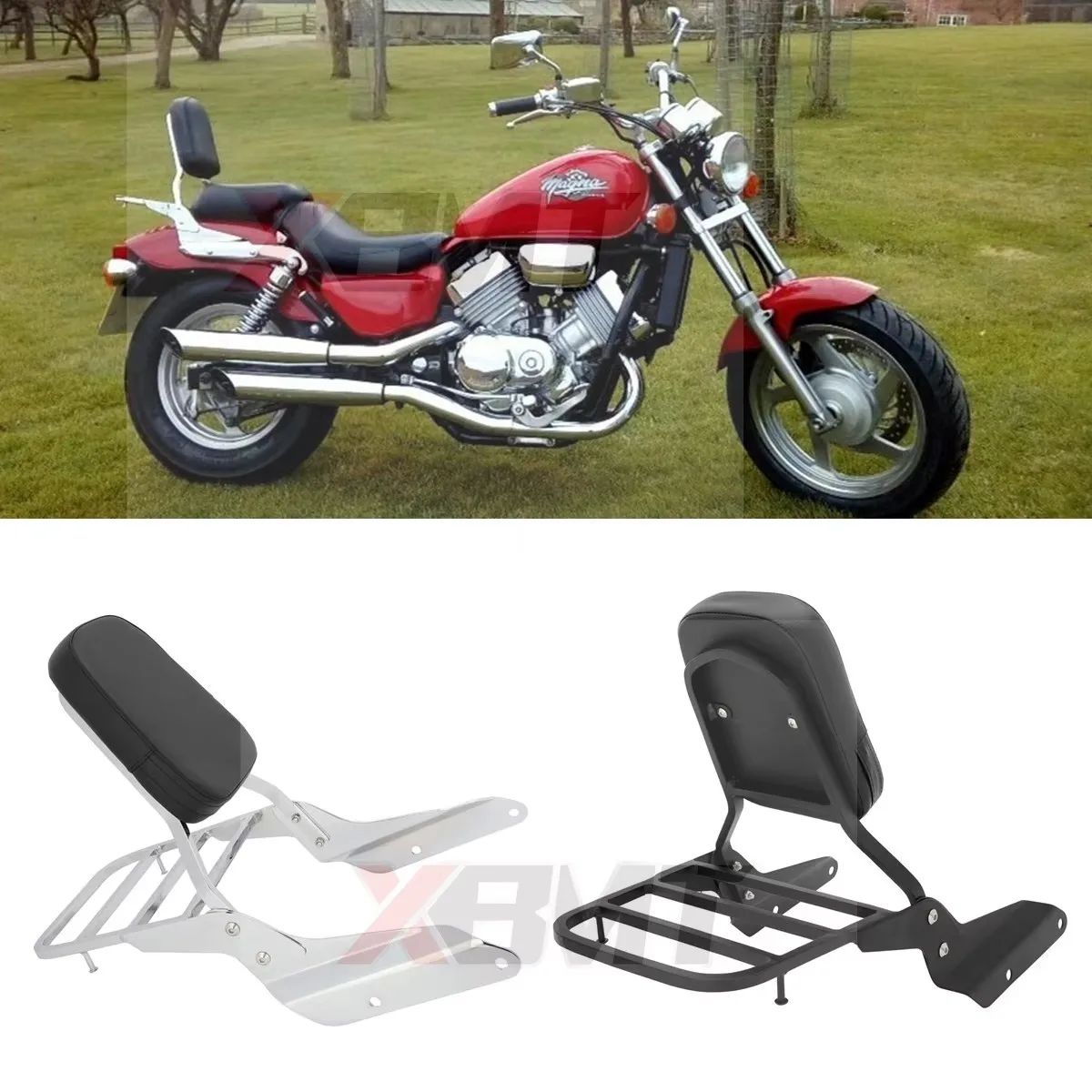 

Motorcycle Rear Backrest Sissy Bar Luggage Rack For Honda Magna VF 250 VF250 1995-2007 VF 750 VF750 1994-2003