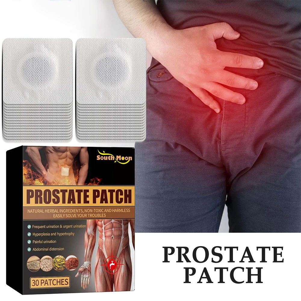 30Pcs Prostatitis Prostate Treatment Patch Man Prostatic Navel Plaster Strengthen Kidney Herbs Medical Patch Relief Urethritis