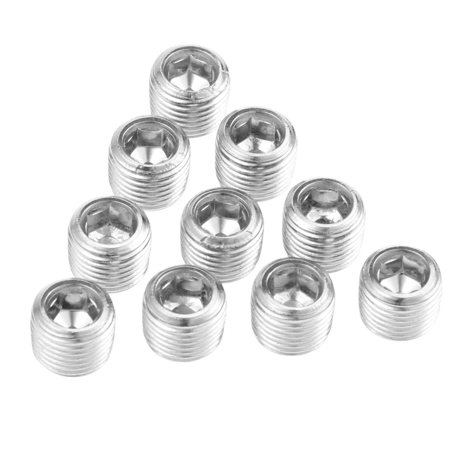10Pcs 1/8 Inch NPT 9.5mm Threaded Internal Hex Pipe Plug Socket Connector Iron Pneumatic Parts Mechanical Fastener for Pipe/tube