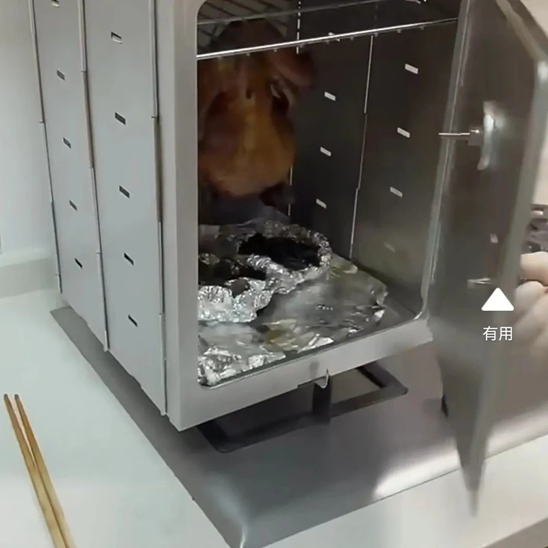 

Складной уличный угольный гриль-коптильня из нержавеющей стали для кемпинга