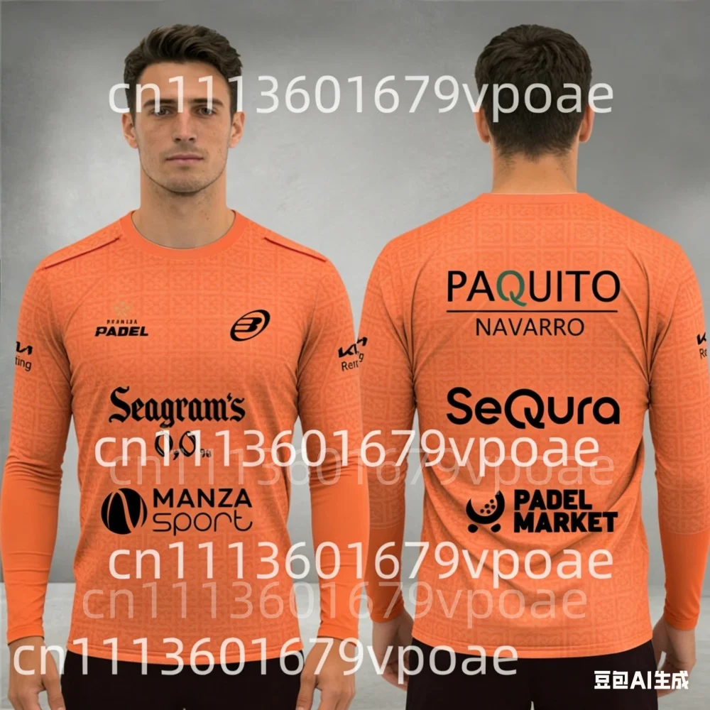 Men's Professional Sports Long-sleeve Top Breathable Comfortable Sports Wear for Tennis Squash Training & Match