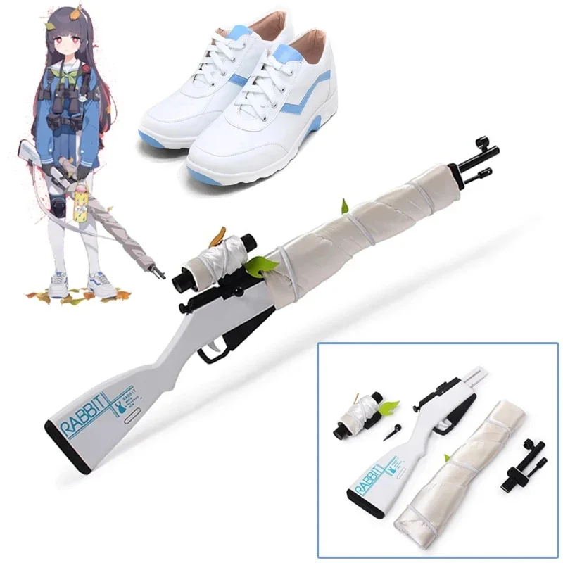 Spel Blauw Archief Cosplay Kostuum Sunohara Kokona Cosplay Wapen Pruiken Schoenen Rekwisieten Vrouwen Mannen Halloween Pistool Rollenspel Accessoires