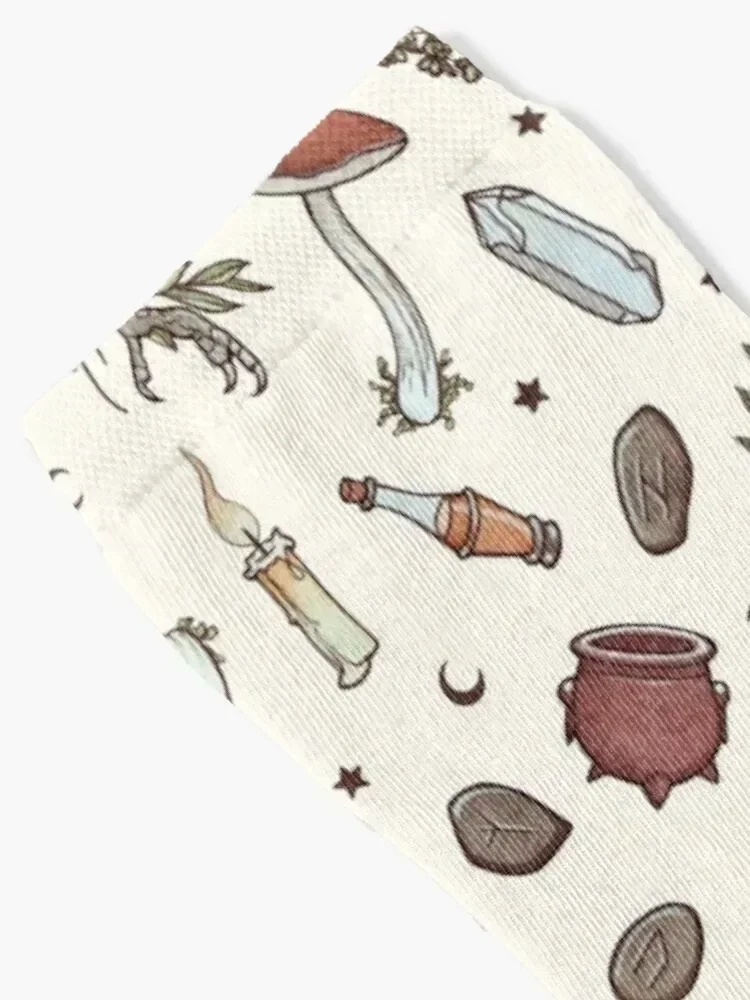 Witchy Pattern Light Socks Run heated professional running halloween Men's Socks Luxury Women's