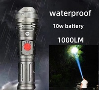 High power Led Flashlight Outdoor waterproof Aluminum Alloy Torch light Portable Type-C Rechargeable Led Lamp For Camping