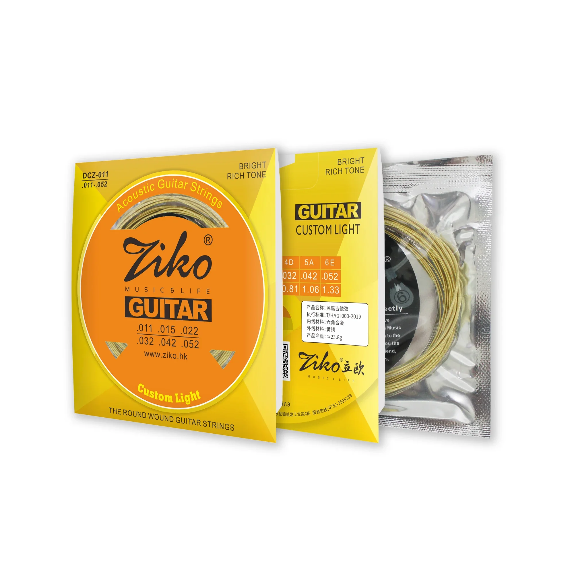 

ZIKO Acoustic Guitar Strings Hexagonal Steel Core Phosphor Copper Wound Acoustic Guitarra Strings Guitar Parts & Accessories