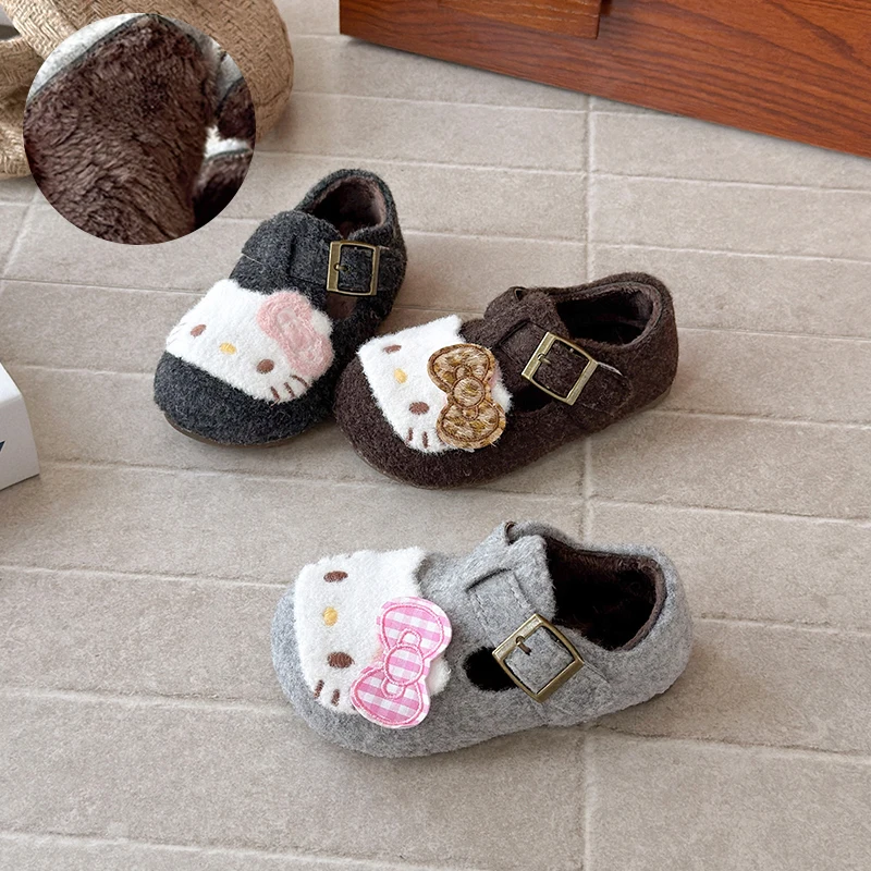 

Детская хлопковая обувь, милые тапочки с героями мультфильмов, осенне-зимние корейские удобные домашние нескользящие хлопковые тапочки, уличные