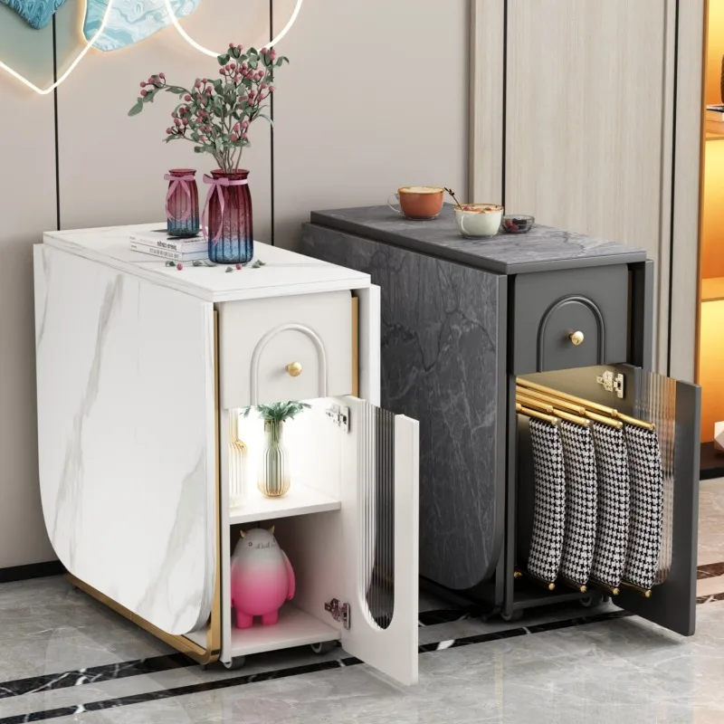 

Небольшой бытовой складной обеденный стол, встроенный обеденный шкаф, многофункциональная каменная плита для хранения вещей.