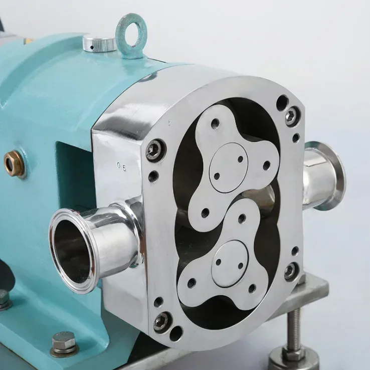 High Precision And Advanced Materials Sanitary Stainless Steel Rotary Displacement Lobe Pump