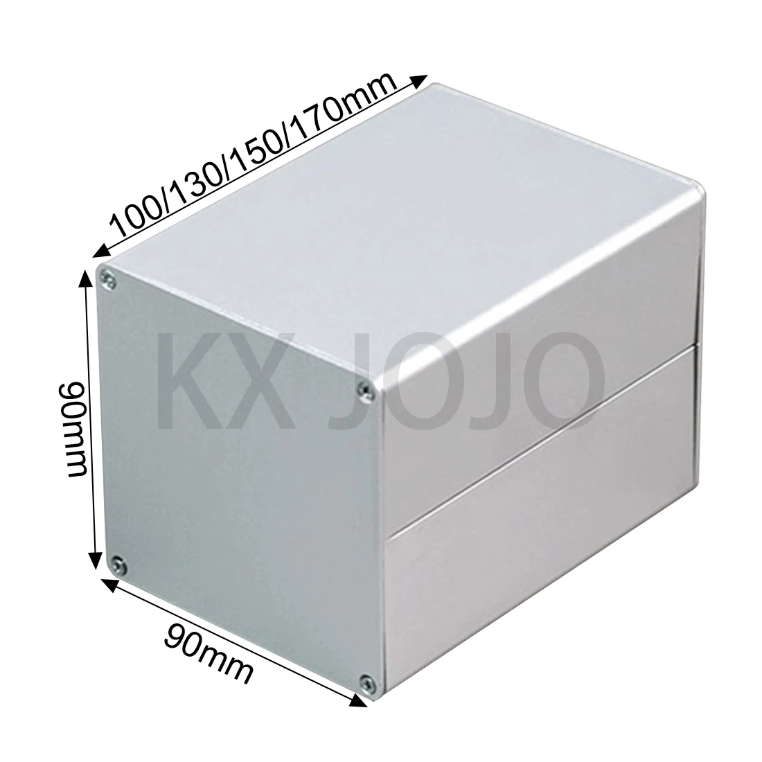 90*90*100/130/150mm Split Straight/Bending Electronic Aluminum Enclosure Project PCB Instrument  Black/Silver Power Supply