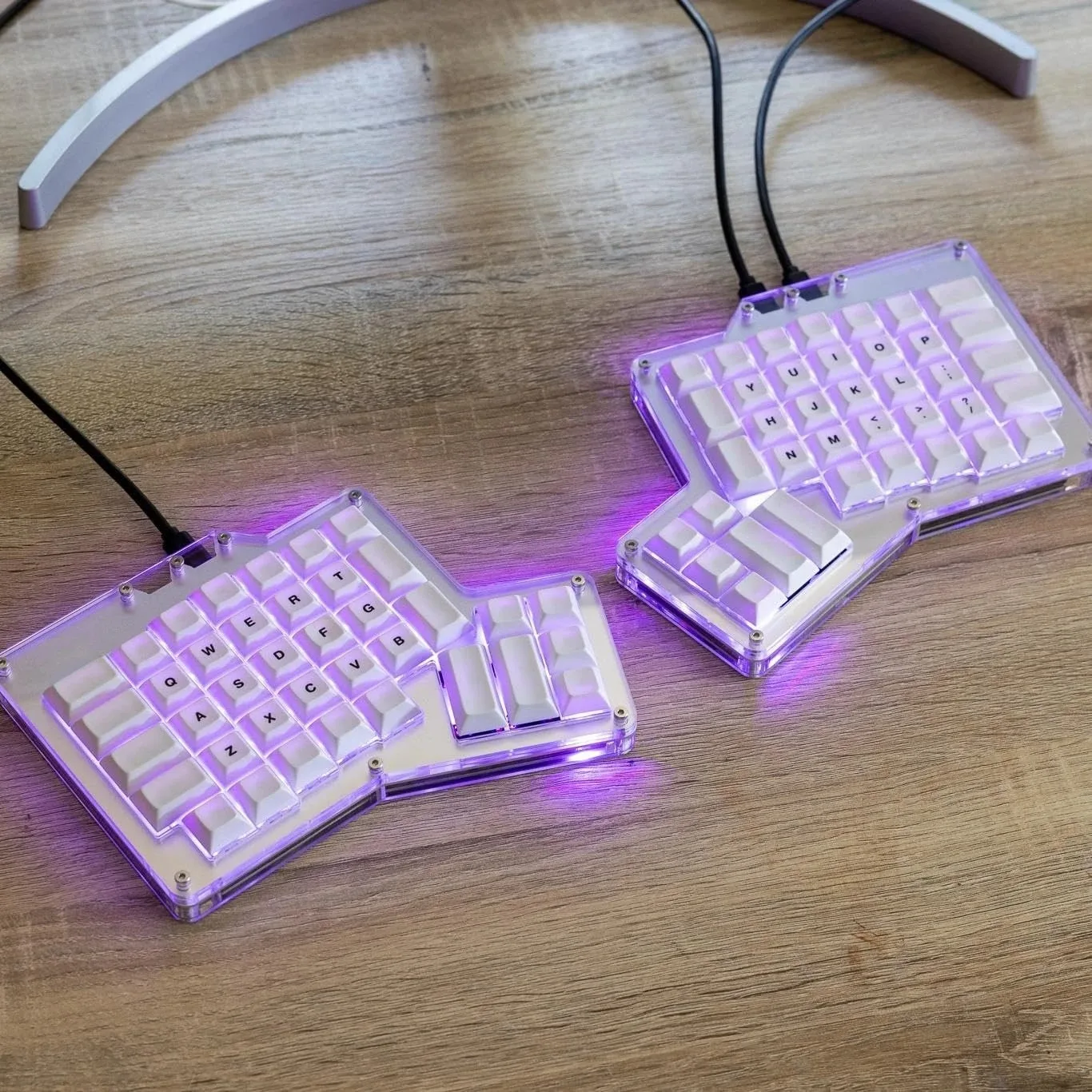 ErgoDox Split Keyboard Hotswap Ergonomic Mechanical Keyboard Kit Ortholinear Indicator USB-C Acrylic Transparent Case keyboard