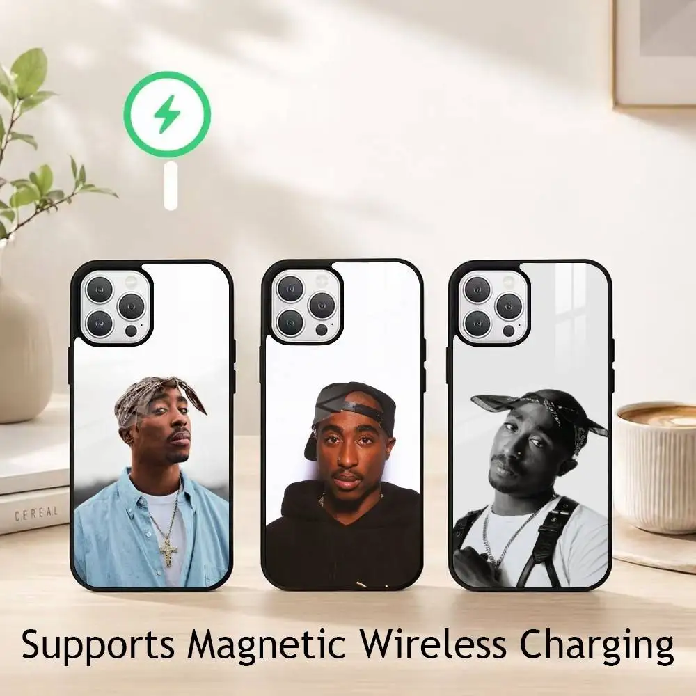

Rapper 2Pac T-Tupac S-Shakur Phone Case For iPhone17,16,15,14,13,12,11 Plus,Pro Compatible with magnetic wireless charging