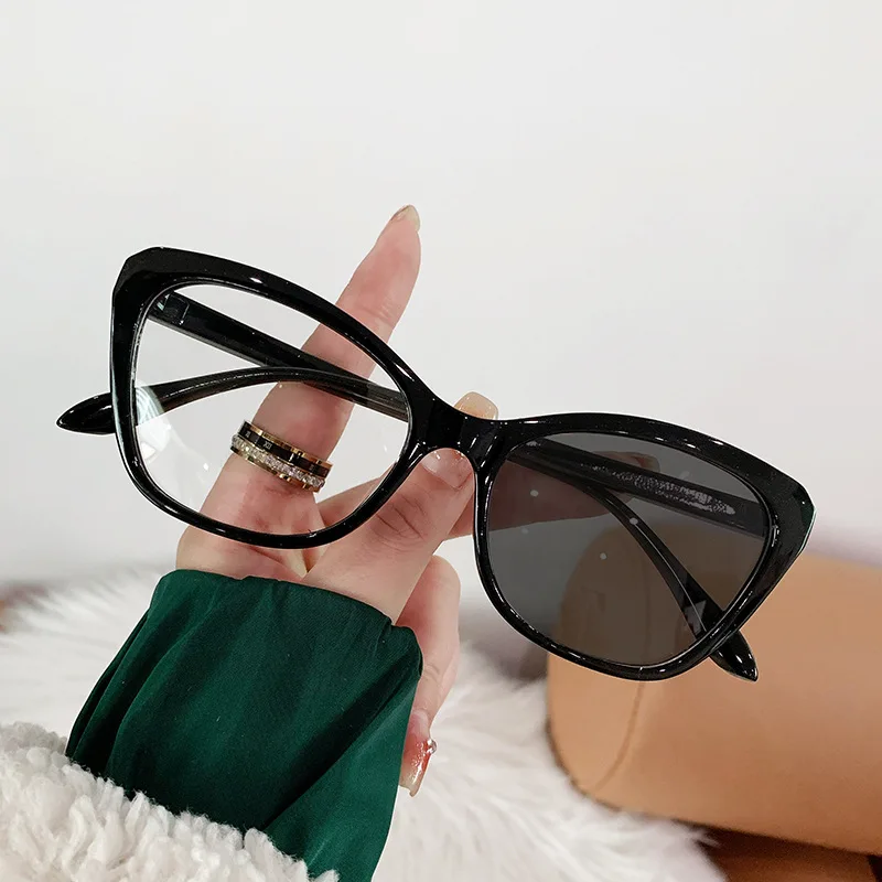 

Blue Light Blocking Cat Eye Glasses Gradient Color Fashion TR90 Frame Women Luxury Designer Eyeglasses Ladies Optical Frame Очки