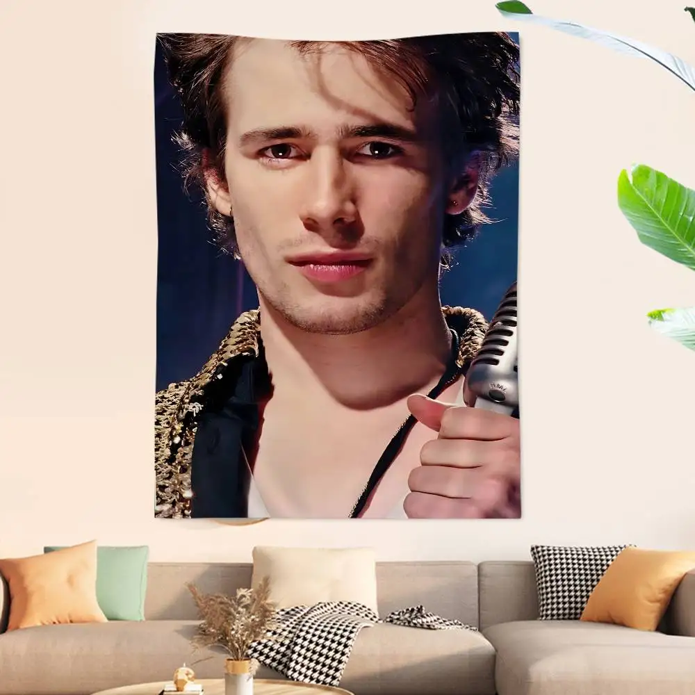 Poster J-jeff B-Buckley Singer Anime Tapestry Hippie Flower Wall Carpets Dorm Decor Wall Hanging Home Decor