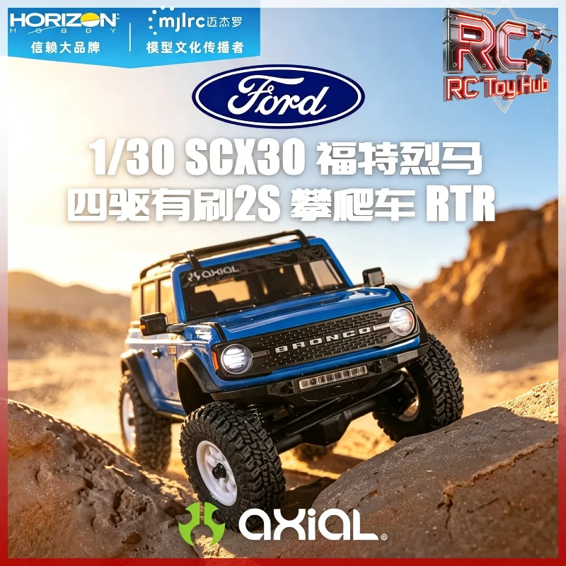 Axial Rc Crawler SCX30 1 30 Scale Bronco 4WD Brushed 2S Off Road Climbing Remote Control Car For Adult Hobby Enthusiasts