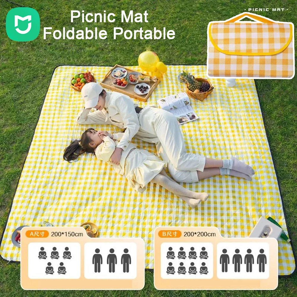 MIJIA Large Foldable Portable Picnic Mat Waterproof Oxford Cloth Beach Mat Moisture-Proof Thickened Lightweight Outdoor Travel