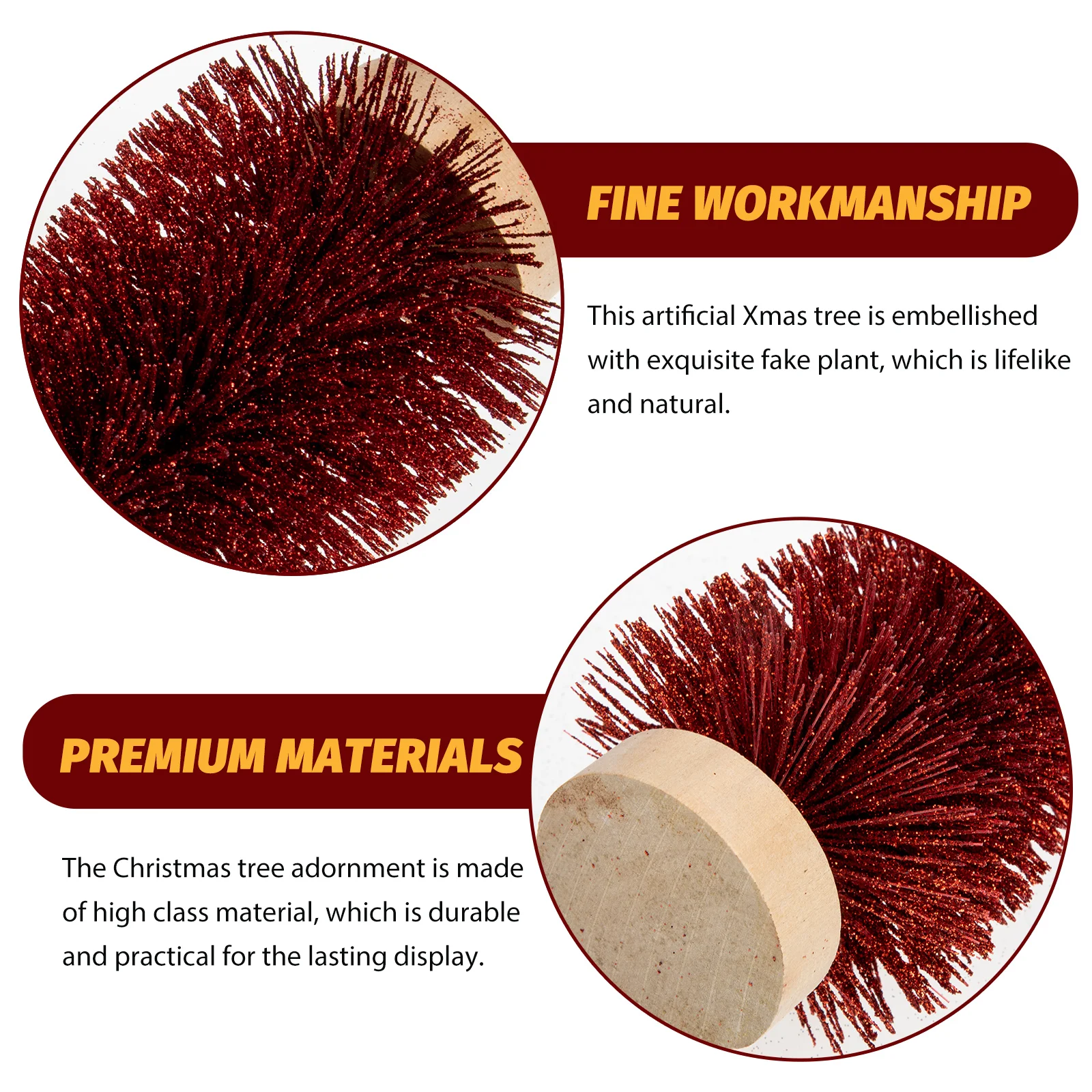 

2pcs Artificial Christmas Desktop Mini Xmas 12 Inch Fake Pine Tree Decoration Festival Party Ornament Simulation Compact Tree