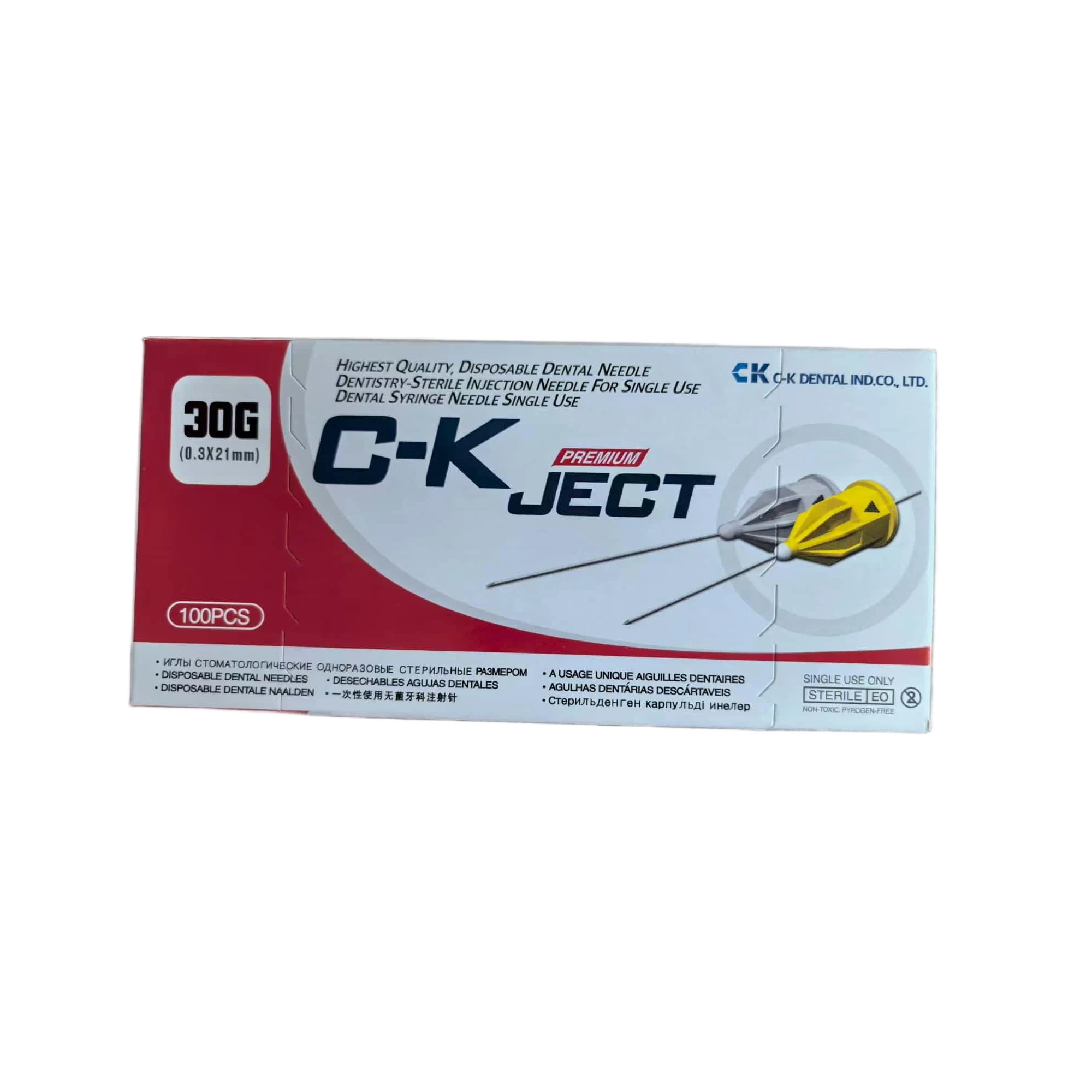 

Dental Disposable Sterile Injection Needles Korean CK Disposable Sterile Dental Injection Needles 0.3*21mm (Metric System)