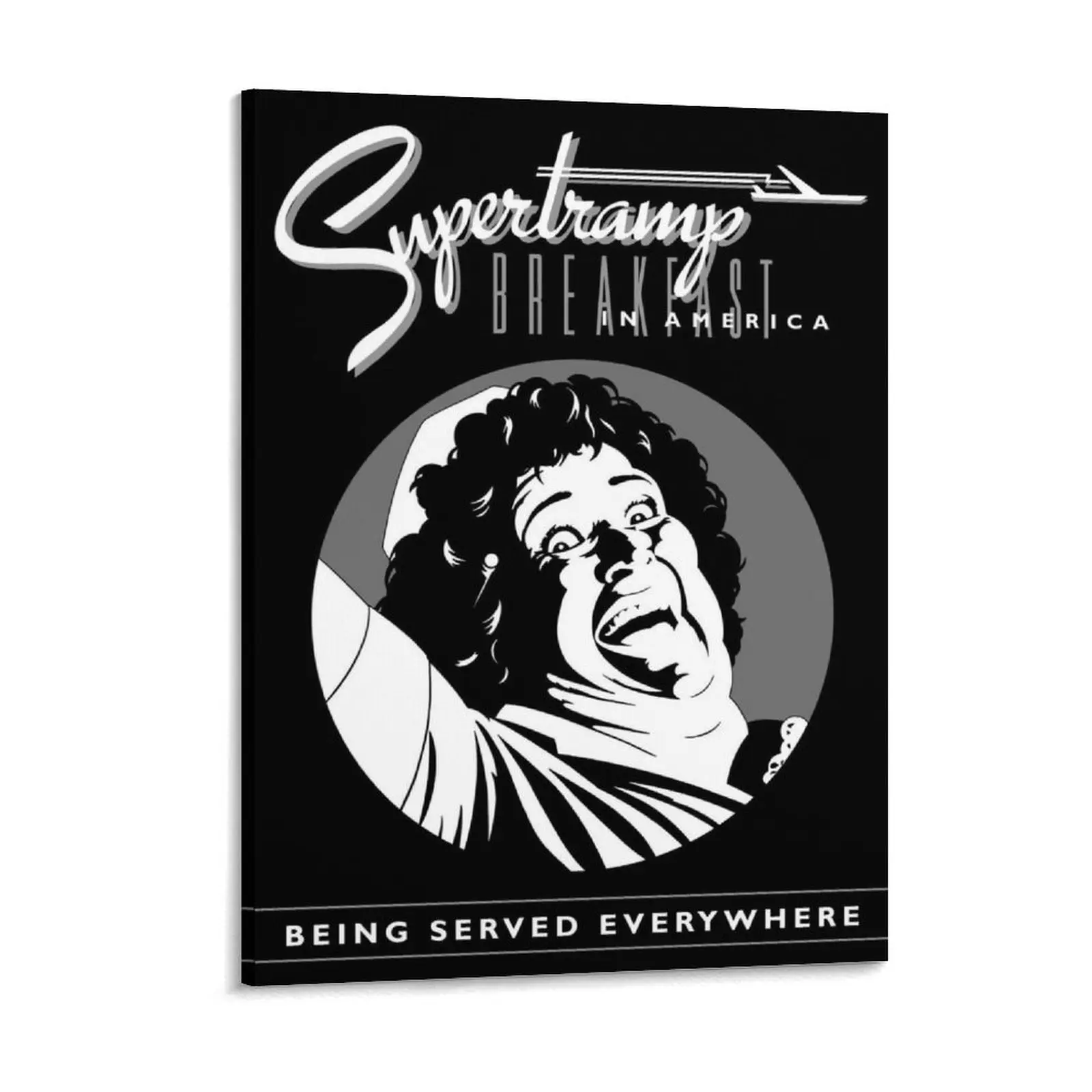 Supertramp Breakfast Canvas Painting Kitchen Wall Decor Rusty Custom Garage Framed Wall Paintings