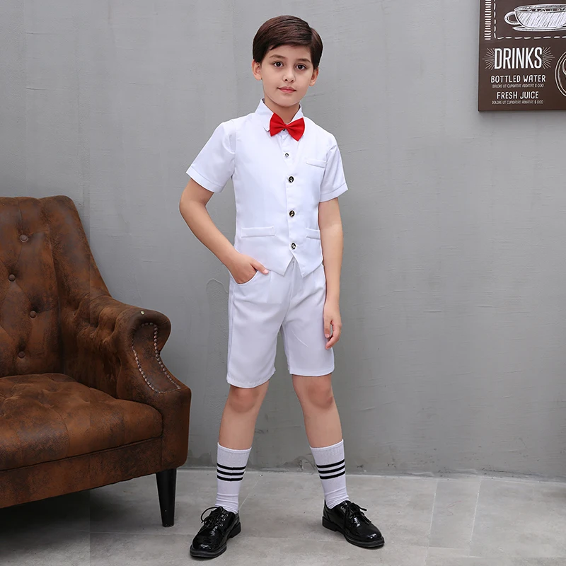 LOLANTA Kids Boys Vest Suits Child Formal Clothes Sets Chorus Piano Performance Outfits Multicolor Party Dresswear